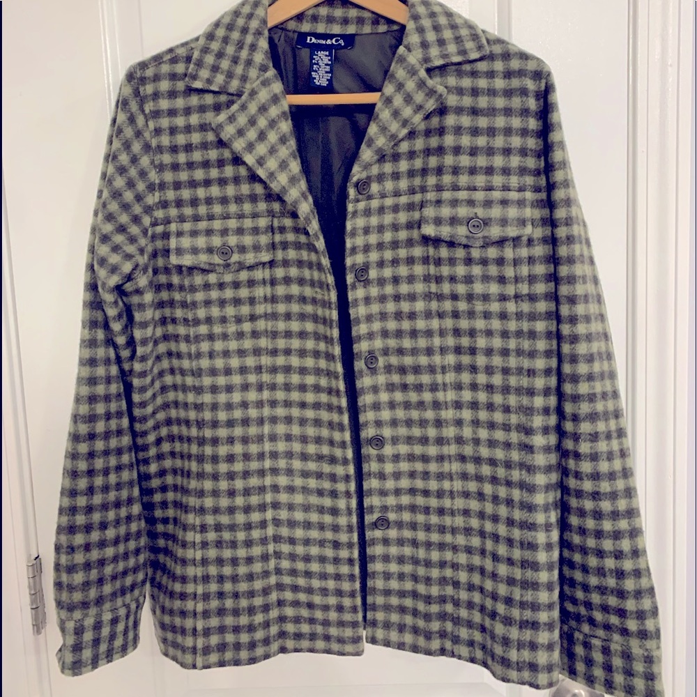 Green Wool Shacket